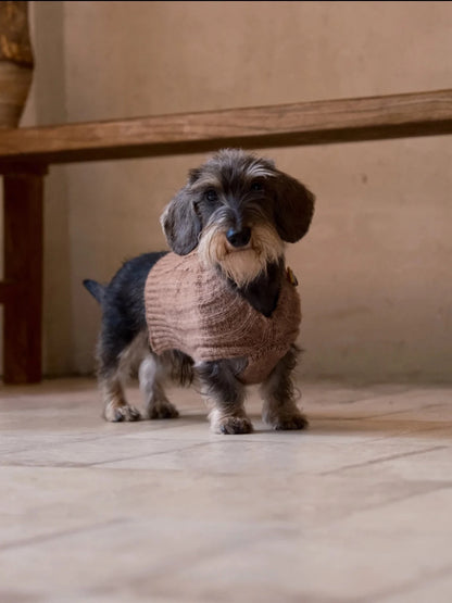 Cloud Sleeveless 100% Wool Sweater for Dogs – Small & Medium Breeds material close-up | AlphaFluffy